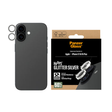 PanzerGlass Hoops Lens Protector for iPhone 17- Glitter Silver
